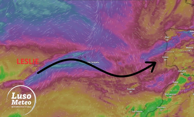 Leslie: Tempestade Tropical Aproxima-se de Portugal – Impactos Esperados entre 13 e 16 de Outubro